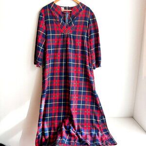 Mr. Robert Plaid Soft Cotton Maxi House Dress M